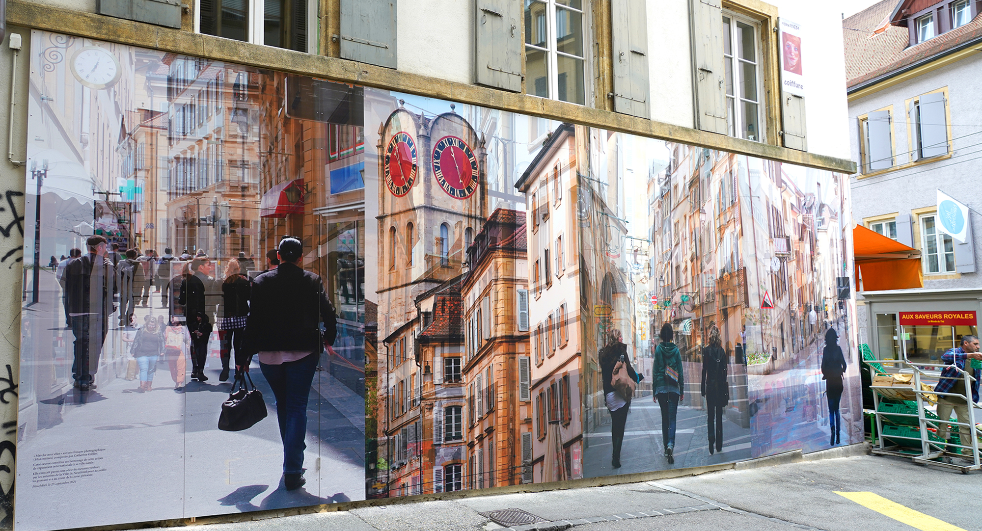 Fresque photographique, Centre Ville Neuchâtel