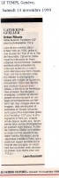 Le Temps, 13.11.1999, Laura Bucciarelli